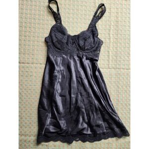 Victoria's Secret One Piece Lingerie Padded Lace Teddy  Black  Medium